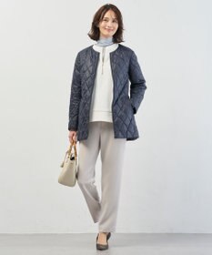 J.PRESS LADIES L 裏毛 ハーフジップ プルオーバー