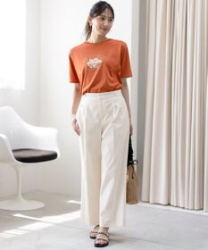 ANY SIS 【洗える】ロゴ刺繍 Tシャツ