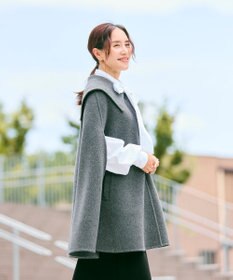 #Newans セーラーカラーダブルフェイスケープコート