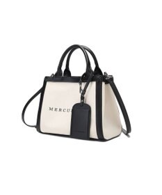 style code 【MERCURYDUO/マーキュリーデュオ】カードケース付 軽量キャンバスロゴ 2WAYトートバッグ