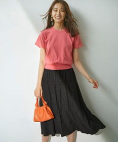 組曲 【WEB限定】ステッチストライプドビー ギャザースカート