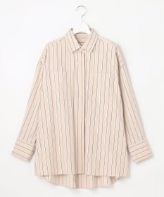 自由区 L 【洗える】SOMELOSシャーティング シャツブラウス