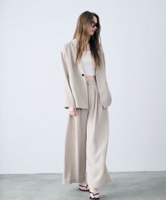 uncrave リネンライクツイル ワイドパンツ