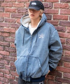 WEGO 【ユニセックス着用ITEM/MLサイズ展開】ワーカーズボアフードブルゾン