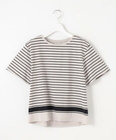 J.PRESS LADIES S 【洗える】パネルボーダー Tシャツ