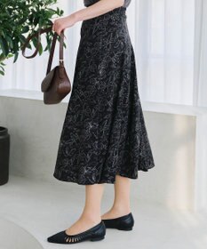 Tiaclasse 【洗える】フラワープリントスカート