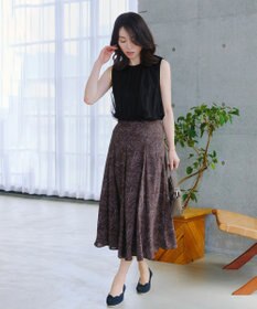 Tiaclasse 【洗える】フラワープリントスカート