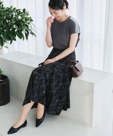 Tiaclasse 【洗える】フラワープリントスカート