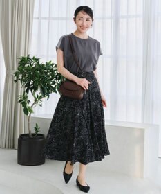 Tiaclasse 【洗える】フラワープリントスカート