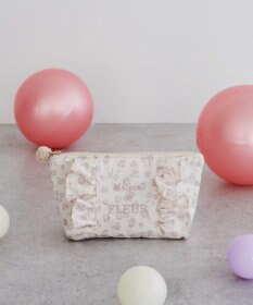 Maison de FLEUR リボンレオパードフリルポーチ