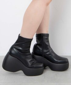 WEGO 厚底ウェッジソールショートブーツ