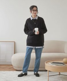 WEGO 【ユニセックス着用ITEM/MLサイズ展開】ミラノリブクルーネックプルオーバー