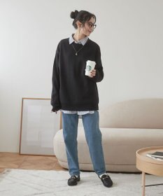 WEGO 【ユニセックス着用ITEM/MLサイズ展開】ミラノリブクルーネックプルオーバー