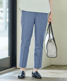 J.PRESS LADIES 【洗える・撥水・防汚】コットンFITTYシャーク テーパード パンツ