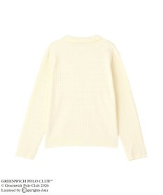 Green Parks GREENWICH POLO CLUB(TM)ケーブル襟付ニットカーディガン