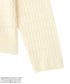 Green Parks GREENWICH POLO CLUB(TM)ケーブル襟付ニットカーディガン