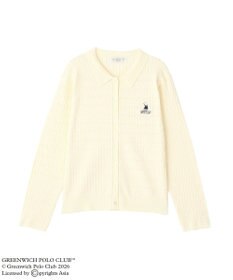 Green Parks GREENWICH POLO CLUB(TM)ケーブル襟付ニットカーディガン