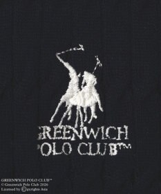 Green Parks GREENWICH POLO CLUB(TM)ケーブル襟付ニットカーディガン