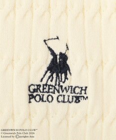 Green Parks GREENWICH POLO CLUB(TM)ケーブル襟付ニットカーディガン