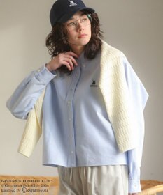 Green Parks GREENWICH POLO CLUB(TM)ケーブル襟付ニットカーディガン