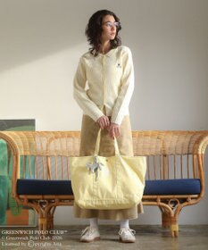 Green Parks GREENWICH POLO CLUB(TM)ケーブル襟付ニットカーディガン