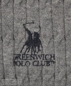 Green Parks GREENWICH POLO CLUB(TM)ケーブル襟付ニットカーディガン