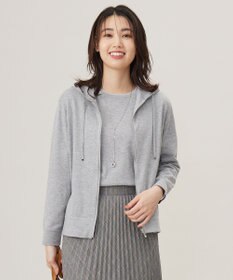 J.PRESS LADIES L 【洗える】スパーク ニット パーカー