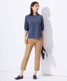 J.PRESS LADIES L 【洗える】レーヨンエリートストレッチ ギャザースリーブ ニット