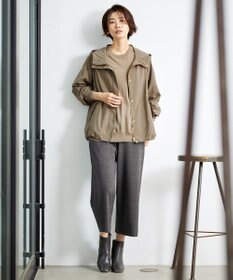 J.PRESS LADIES S 【洗える】アルガンシルクチェック ワイドパンツ