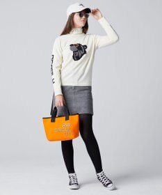 PW CIRCULUS 【WOMEN】【洗える】ベアフェイスモチーフ クルーネック ニット