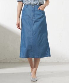 J.PRESS LADIES L 【洗える】4ozライトデニム スカート