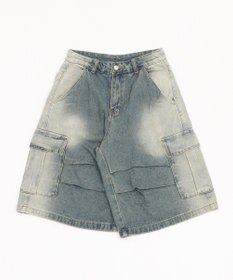 WEGO フラップポケットニータックカーゴハーフパンツ