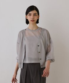 GRACE CONTINENTAL ブライトシアーニットカーディガン