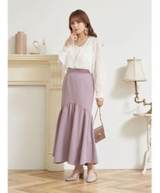 earth music&ecology ギャザー切替マーメイドスカート