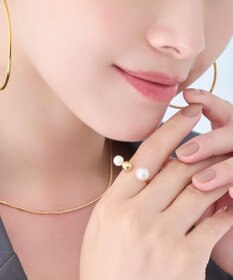 Phoebe 【金属アレルギー対応】ミックスドットリング　ゴールド/ニッケルフリー/パール