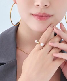 Phoebe 【金属アレルギー対応】ミックスドットリング　ゴールド/ニッケルフリー/パール