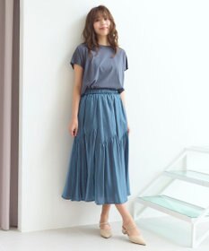 Feroux 【ONWARD CROSSET MAG掲載・セットアイテム】バックギャザーシャイニーセット ワンピース