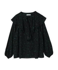 Green Parks 柄アソートラッフル衿ブラウス