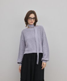 GRACE CONTINENTAL メッシュオーバーニットトップ