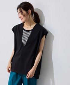 ANY L 【洗濯機可/接触冷感/UVカット】Ｖネックチュニック