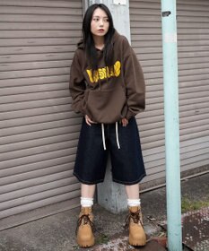 WEGO 【ユニセックス着用ITEM/SMLサイズ展開】グラフィックロゴプルパーカー