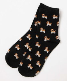 WEGO 総柄イヌクルーソックス