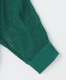 ANY L メッシュパターンニットカーディガン