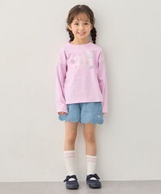 ANY KIDS 【綿100%】ロゴプリント 長袖Tシャツ