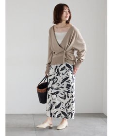 Te chichi 【2026年3月InRed掲載波瑠さん着用】ペイントパターンナロースカート