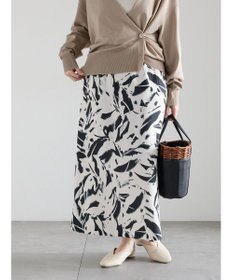 Te chichi 【2026年3月InRed掲載波瑠さん着用】ペイントパターンナロースカート