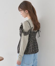 earth music&ecology フラワーペプラムビスチェ