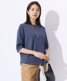 J.PRESS LADIES L 【洗える】レーヨンエリートストレッチ ギャザースリーブ ニット
