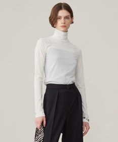 ICB 【洗える】 パウダリーチュール ハイネックトップス