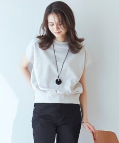 23区 L 【SLOW/洗える】コンパクトインレー フレンチスリーブ カットソー